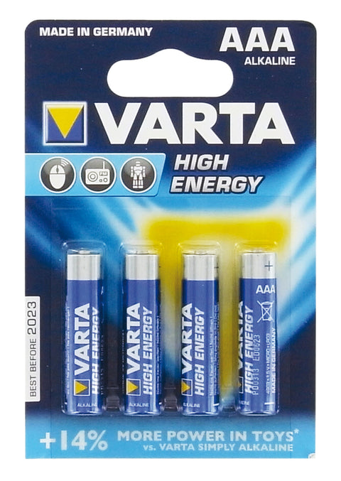 Blister de 4 piles Varta LR03/AAA