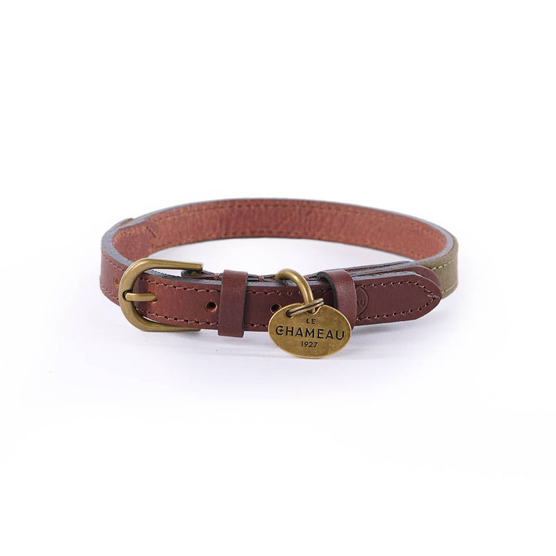 Collier pour chien Le Chameau Coton Ciré/Cuir