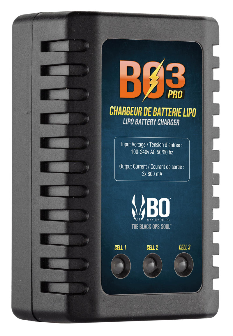 Chargeur de Batterie Bo Manufacture BO3 Lipo 7.4V et 11.1V en Sachet - ChasseTir.com