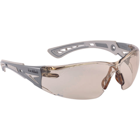 Lunettes BOLLE SAFETY Rush+ Platinum Verres Fumés Copper - ChasseTir.com