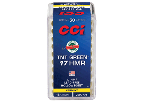 Balles CCI TNT Green - Cal. 17 HMR