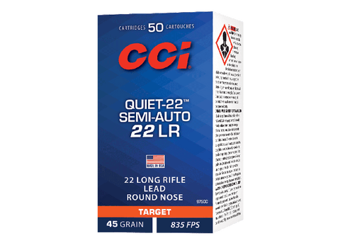 Balles CCI Quiet-22 Semi auto - Cal. 22 LR