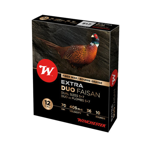 Cartouches Winchester Extra Duo Faisan 36 g - Cal. 12/70 Par 10 - ChasseTir.com