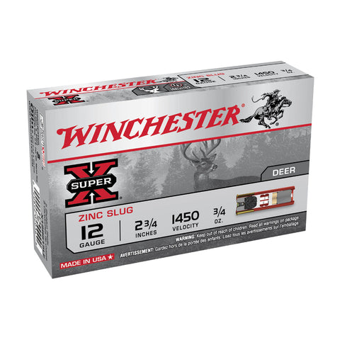 Cartouches Winchester Super-X Rifled Lead Free Cal.12/70 Par 5 - ChasseTir.com