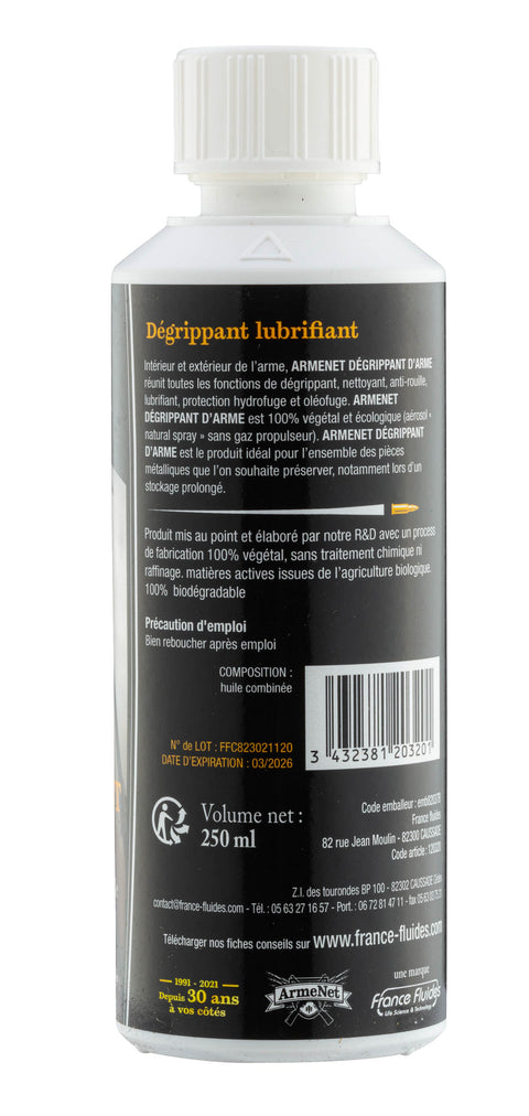 Dégrippant d'Arme Armenet - 250ml - ChasseTir.com