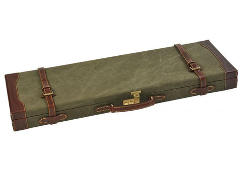 Mallette fusil Januel toile et cuir vachette intérieur feutrine 82x22x5 cm - ChasseTir.com