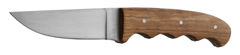 Couteau Europ-Arm Manche Platane avec Gravure Sanglier et Fourreau en cuir - 22cm - ChasseTir.com