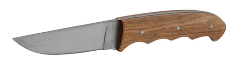 Couteau Europ-Arm Manche Platane avec Gravure Sanglier et Fourreau en cuir - 22cm - ChasseTir.com