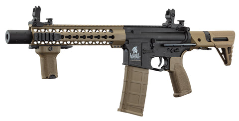 Replique Lancer Tactical AEG LT-19 GEN2 Silencer PDW 1J Tan/Noir