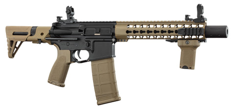 Replique Lancer Tactical AEG LT-19 GEN2 Silencer PDW 1J Tan/Noir