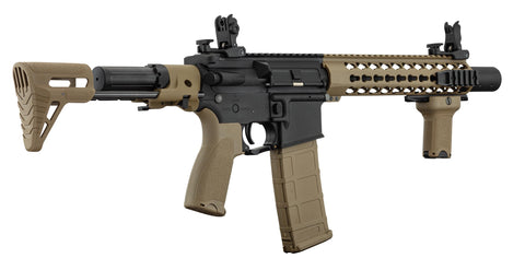 Replique Lancer Tactical AEG LT-19 GEN2 Silencer PDW 1J Tan/Noir