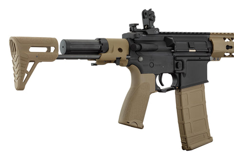 Replique Lancer Tactical AEG LT-19 GEN2 Silencer PDW 1J Tan/Noir