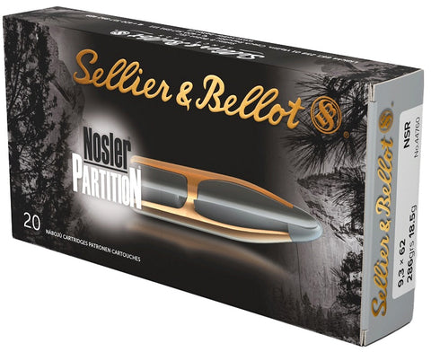 Balles Sellier & Bellot Nosler Partition - Cal. 9.3x62 - ChasseTir.com