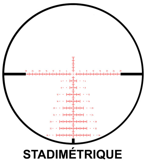 Lunette RTI Optics 6-24x50 FFP Réticule CBR