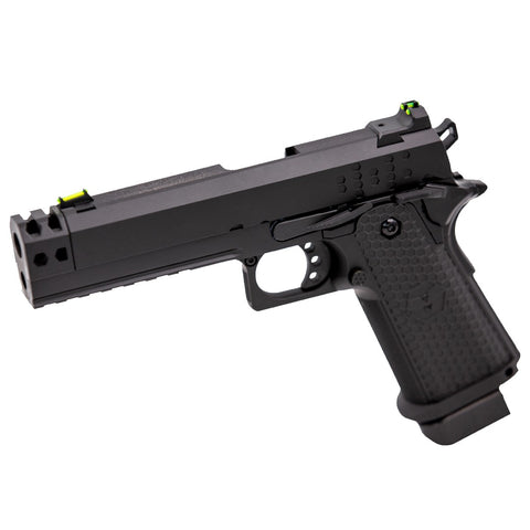 Réplique Airsoft Raven Pistolet GBB Hi-Capa Hex-Comp Noir