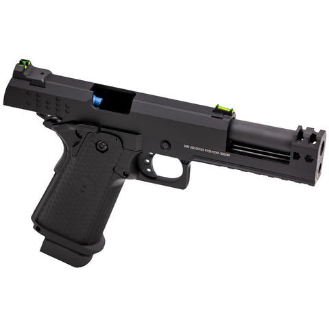 Réplique Airsoft Raven Pistolet GBB Hi-Capa Hex-Comp Noir