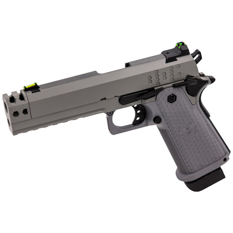 Réplique Airsoft Raven Pistolet GBB Hi-Capa Hex-Comp Gris