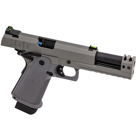 Réplique Airsoft Raven Pistolet GBB Hi-Capa Hex-Comp Gris