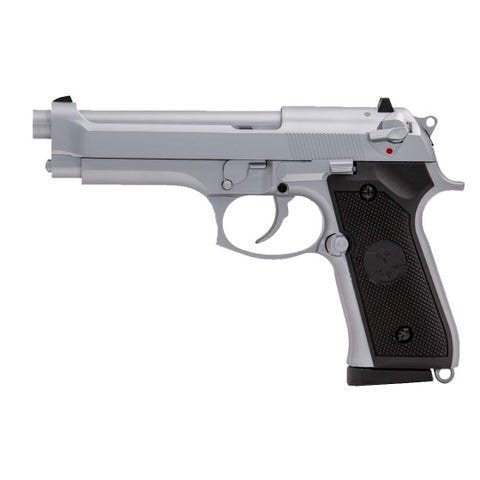 Réplique Airsoft Raven Pistolet GBB 92F Silver