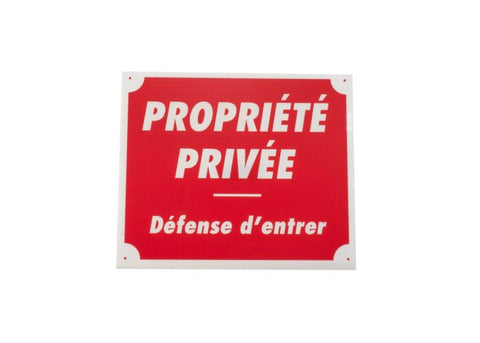 Panneau de signalisation Januel Propriéte privée défense d'entrer - 25 x 30 cm - ChasseTir.com