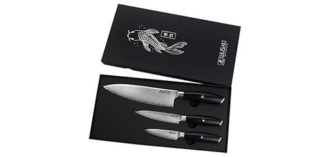 Coffret 3 couteaux Wusaki San Mai 10CR15