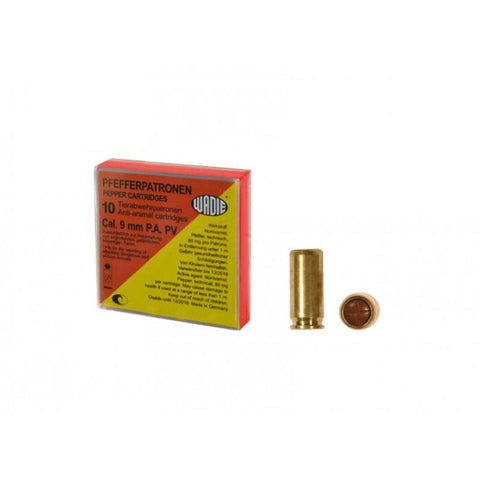 Balle de défence Wadie Pepper à gaz - Par 10 - Cal. 9 mm P.A 846410