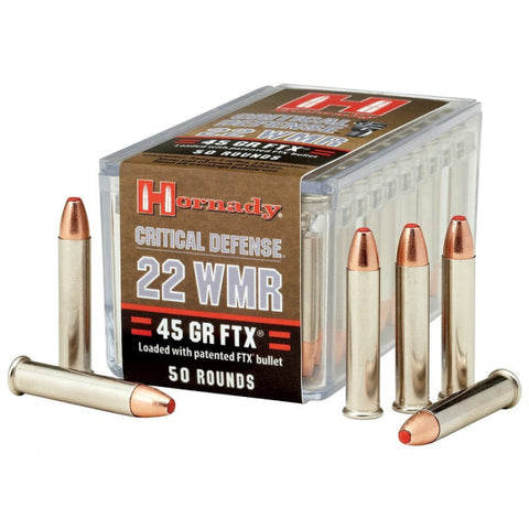 Balles Hornady Critical Defense 22 WMR 45GR FTX 773736