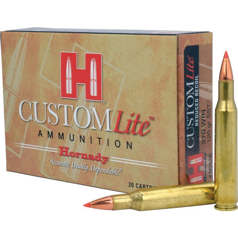 Balles Hornady Custom Lite 270 Win. 120GR SST Lite 776131