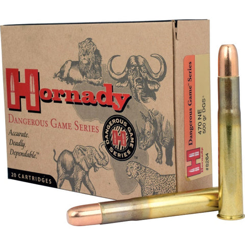 Balles Hornady Dangerous Game 470 Nitro Express 500GR DGS 773727