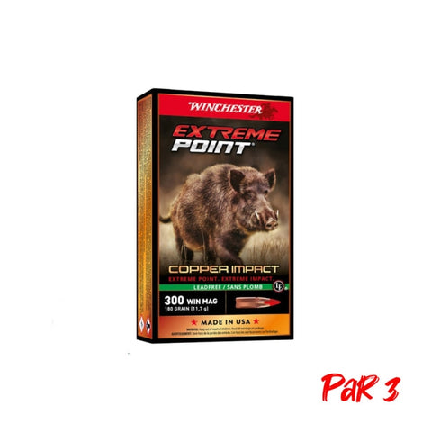 Balles Winchester Extreme Point Lead Free - Cal. 300 WM - Par 20