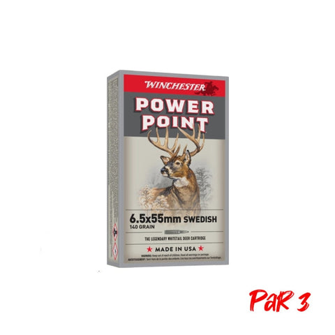 Balles Winchester Power Point - Cal. 6.5X55Swd - Par 20 CX6555P3