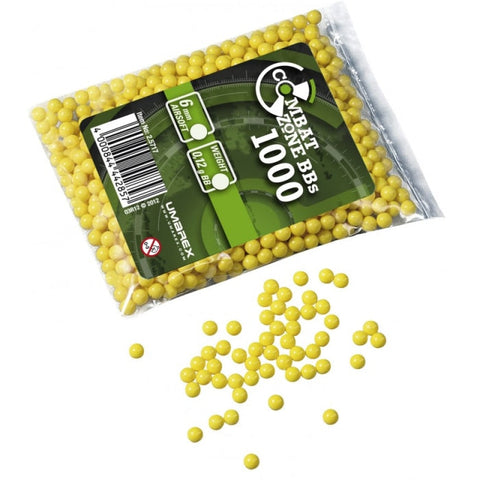 Billes en sachet Combat zone - jaune - 0,12 g Par 1000 2.5717