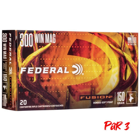 Cartouches Federal Fusion 95 gr - Cal. 243 Win 62200640P3