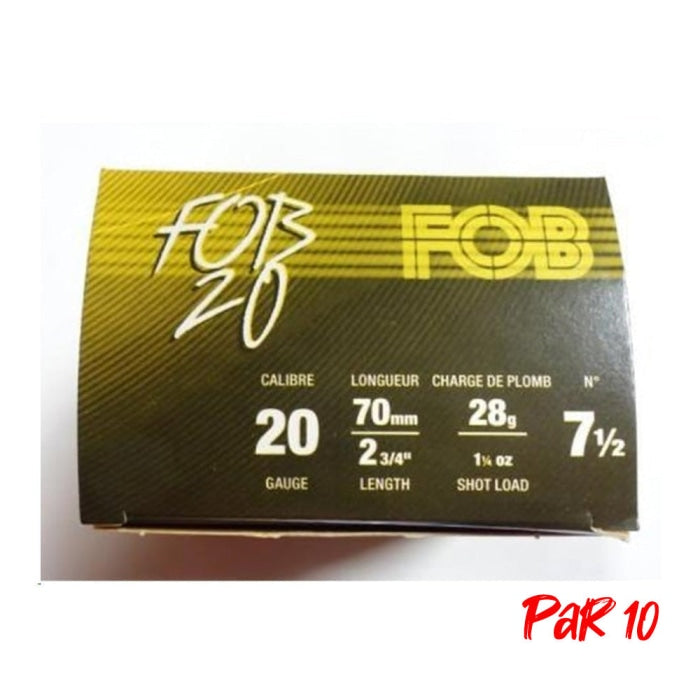 Cartouches FOB 20 - Cal.20/70 - Par 25 1052030004P10