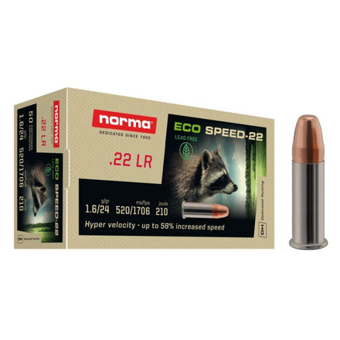 Cartouches Norma Eco Speed-22 HP - Cal. 22 LR 62100277