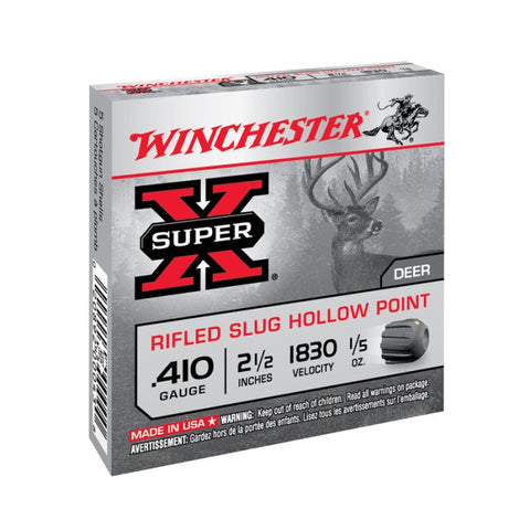 Cartouches Winchester Slug Super-X Rifled - Cal.410 CX41RS5