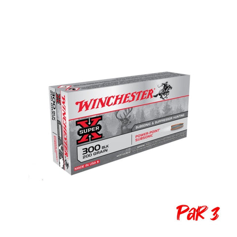 Cartouches Winchester Subsonic - 300BLK - Par 20 CX300BLKXP3