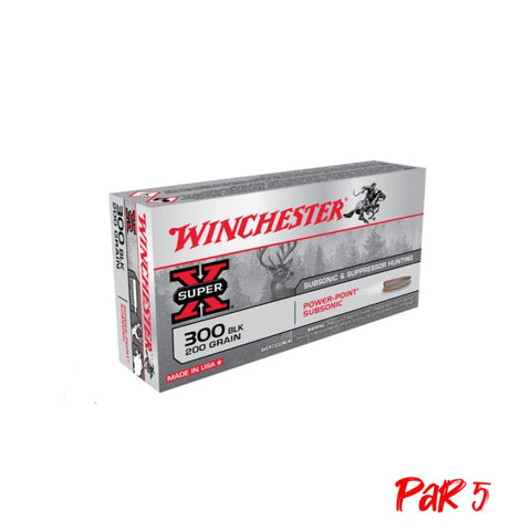 Cartouches Winchester Subsonic - 300BLK - Par 20 CX300BLKXP5