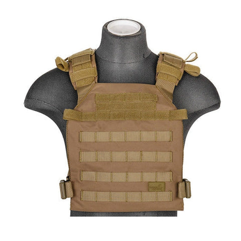 Gilet léger Lancer Tactical Plate carrier Coyotte Brown 1000D A68611