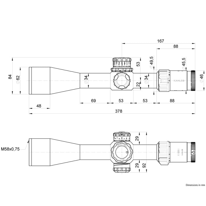 Lunette de Tir Kahles 5-25x56 CCW Dérive à Gauche - K525 KA10675