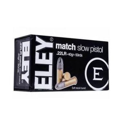 Munitions Eley Match Slow Pistol - Cal 22 LR - Par 50 22ELMSL