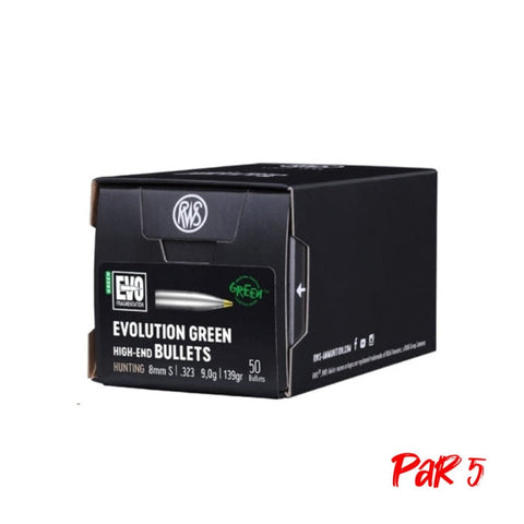 Ogives RWS S Evo Green - Cal. 8 mm 2318522P5