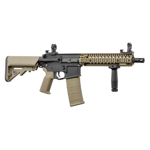 Réplique AEG Lancer Tactical LT-18 Gen2 MK18 Tan-Noir - Pack complet