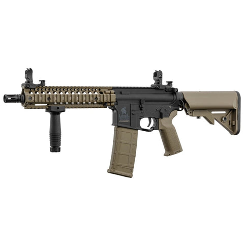 Réplique AEG Lancer Tactical LT-18 Gen2 MK18 Tan-Noir - Pack complet