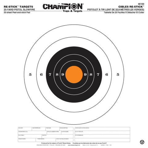 25 Cibles Adhésives Champion - Diam 1*35,5cm CH46100