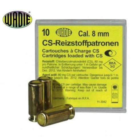 Balle de défence Wadie Cs à gaz - Par 10 - Cal. 8 mm WA00001