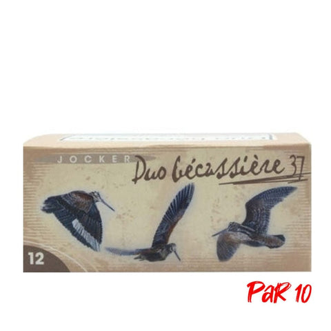 Boite de 10 Cartouches Jocker Duo Becassiere 37 BJ - Cal. 12/70/25