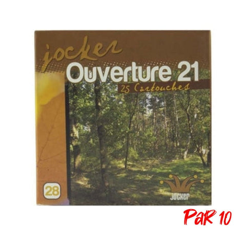 Boîte de 25 Cartouches Jocker Ouverture 21 BG - Cal. 28/70/08