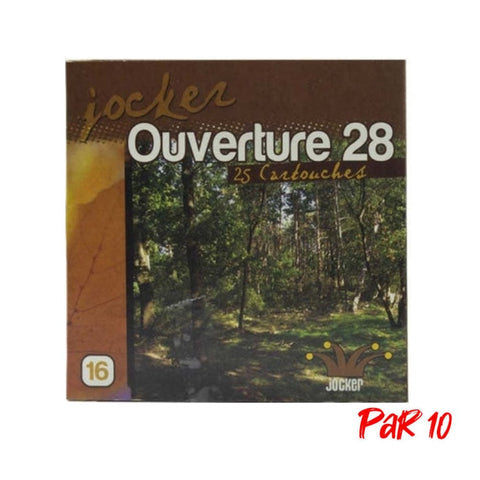 Boîte de 25 Cartouches Jocker Ouverture 28 BG - Cal. 16/67/16