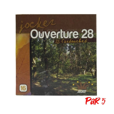 Boîte de 25 Cartouches Jocker Ouverture 28 BG - Cal. 16/67/16